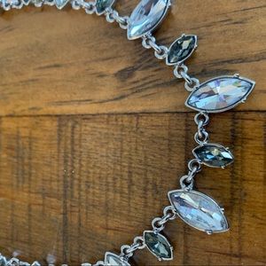 White and grey gemstone necklace